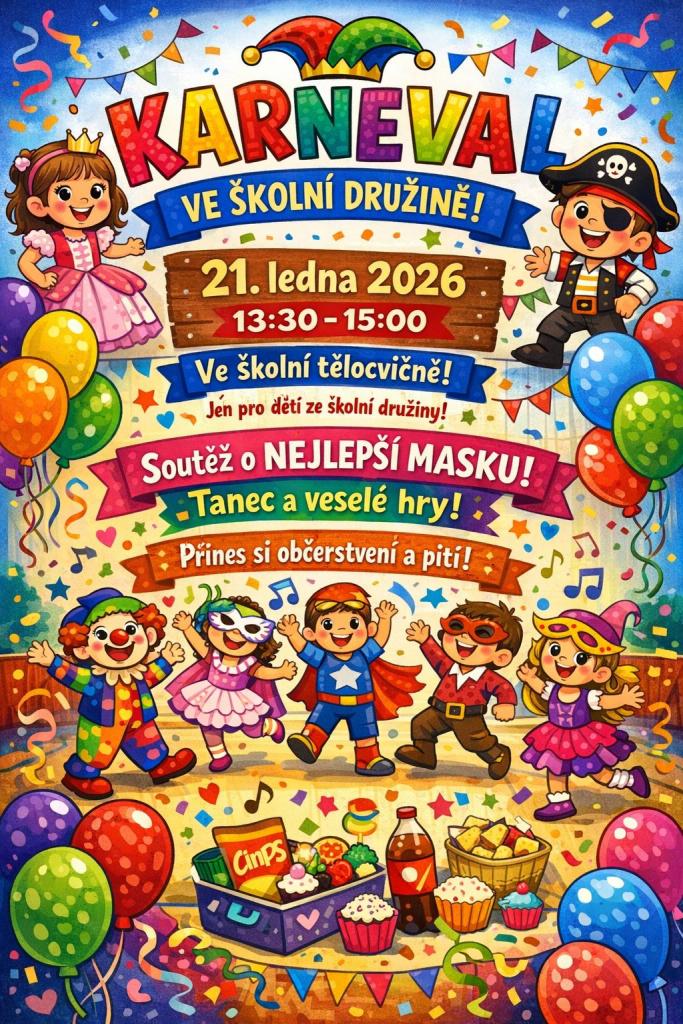 Karneval ve&nbsp;školní družině 21.&nbsp;1. 2026