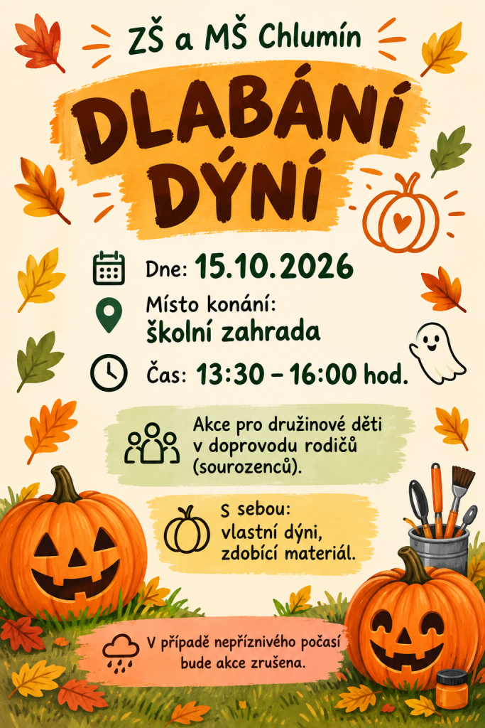 Dýně v&nbsp;ŠD 15.&nbsp;10. 2026